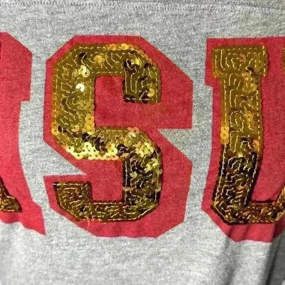 Pink Victoria's Secret With 5th & Ocean Iowa Cyclones Baseball Type Shirt XS - Picture 4 of 6